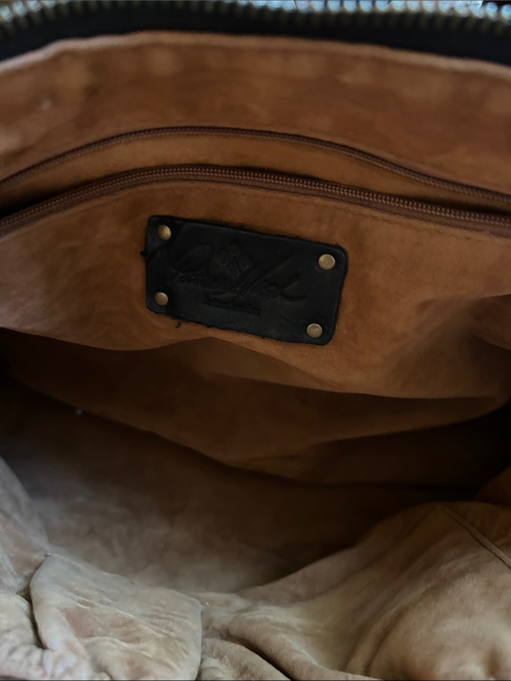 Patricia Nash Black and Gold Embroidered Satchel - Picture 5 of 11